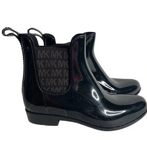 Michael Kors Women's Chelsea Charm Gorpcore Rain Ankle bootie Black/Brown  SZ 6